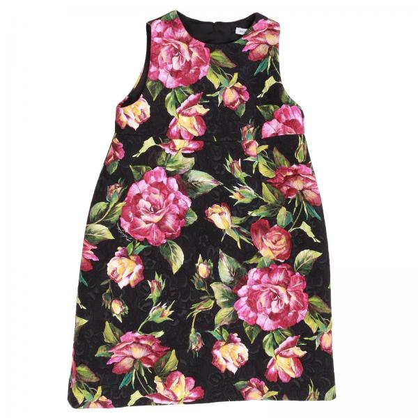 Dolce & Gabbana Outlet: Dress kids | Dress Dolce & Gabbana Kids Black ...