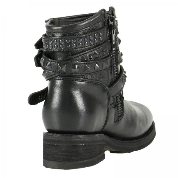 Ash Outlet: Stivaletto Tatum in nappa liscia con multi fibbie e macro  borchie tono su tono - Nero | Stivaletti Ash TATUM PAV GIGLIO.COM