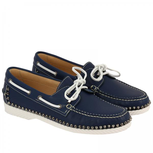 A Borchie Mocassino Pelle In Barca Con Vera Steckel Metalliche kNnP0O8wX