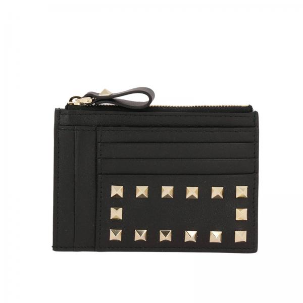 VALENTINO GARAVANI: Valentino Rockstud Spike credit card holder in ...