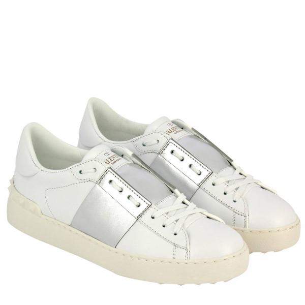 VALENTINO GARAVANI: Shoes women - Silver | Sneakers Valentino Garavani ...