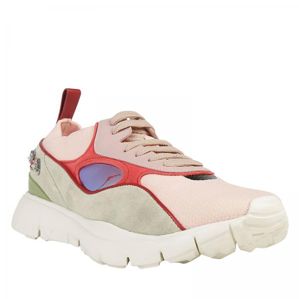 Strass Pelle E Tela Sneakers Heroes In Con Stringata Maxi tdCshrxQB