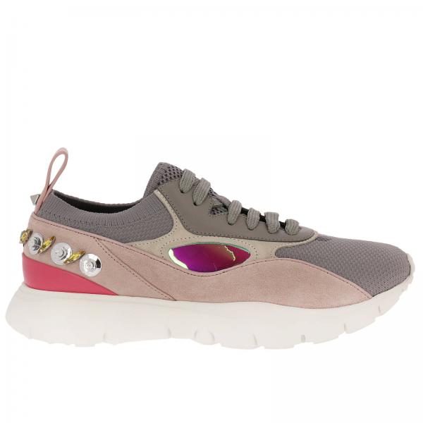 Strass Pelle E Tela Sneakers Heroes In Con Stringata Maxi tdCshrxQB