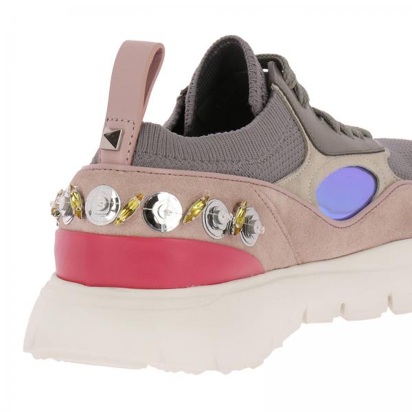 Strass Pelle E Tela Sneakers Heroes In Con Stringata Maxi tdCshrxQB