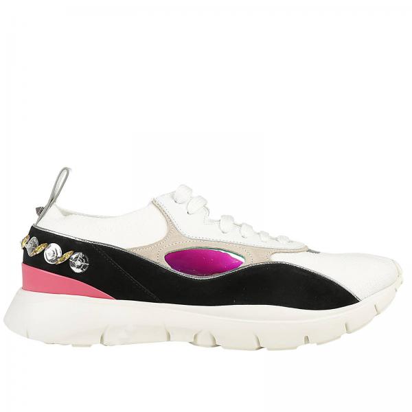 Strass Pelle E Tela Sneakers Heroes In Con Stringata Maxi tdCshrxQB