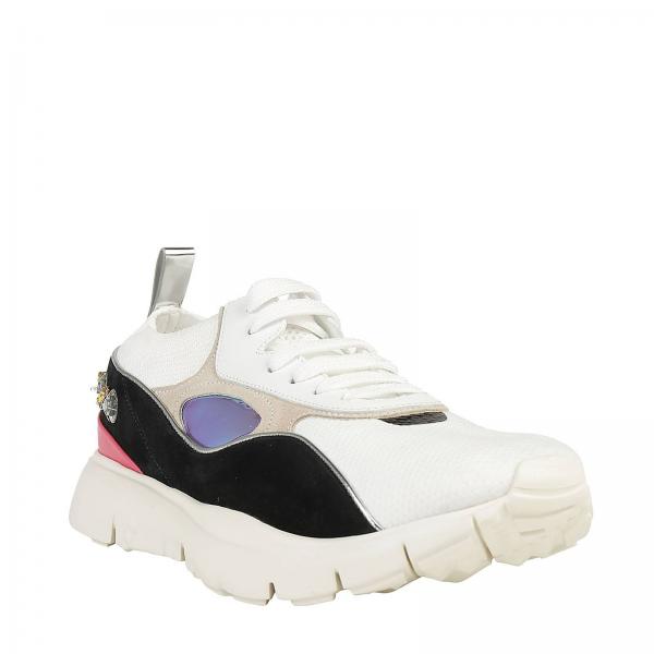 Strass Pelle E Tela Sneakers Heroes In Con Stringata Maxi tdCshrxQB