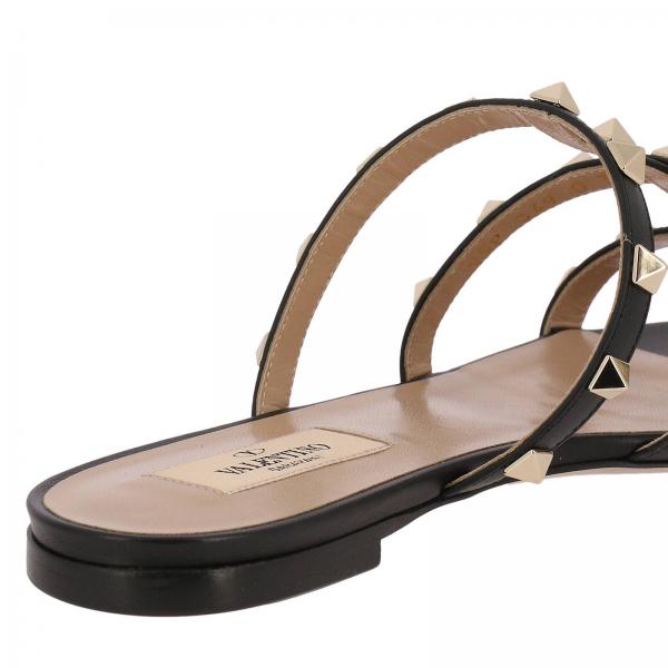 Vera Borchie In Con Metalliche Sandalo Pelle Rockstud Basso IWYD9EH2
