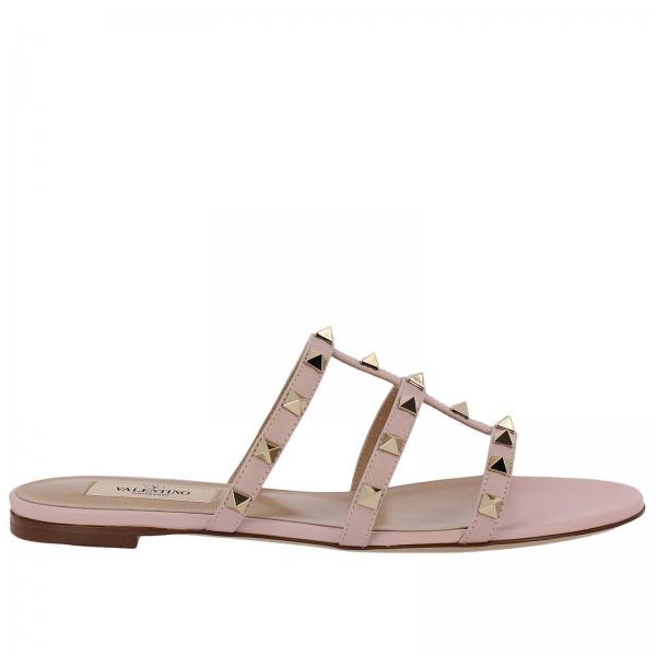 Vera Borchie In Con Metalliche Sandalo Pelle Rockstud Basso IWYD9EH2