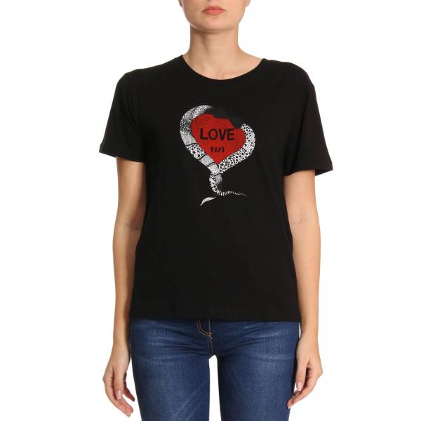 Maxi Basic Jersey A shirt Con 1974 Girocollo Love Stampa T In jLAR45
