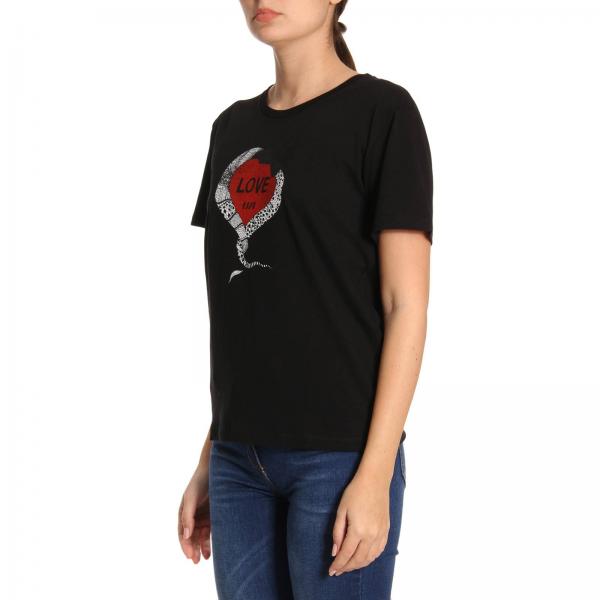 Maxi Basic Jersey A shirt Con 1974 Girocollo Love Stampa T In jLAR45