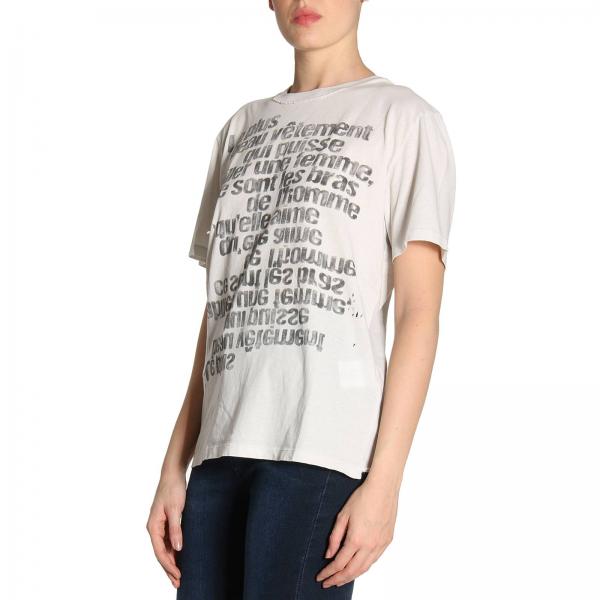 Stampa Scritte Girocollo In A T Con Cotone Multi shirt Puro CexBrdo