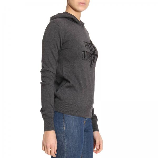Con E Micro Ricamato In Logo Cotone Maxi Metal Borchie Puro Cappuccio Maglia OymN8wv0n