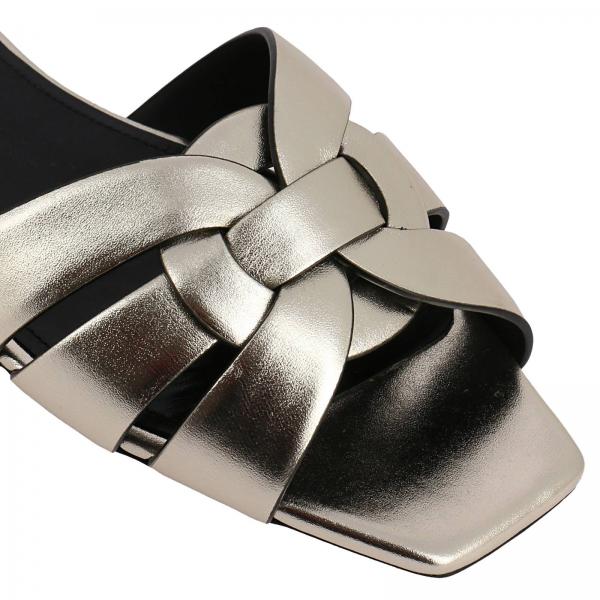 In Con Cinturini Sandalo Laminata Basso Tribute Pelle Incrociati vny80mNwO