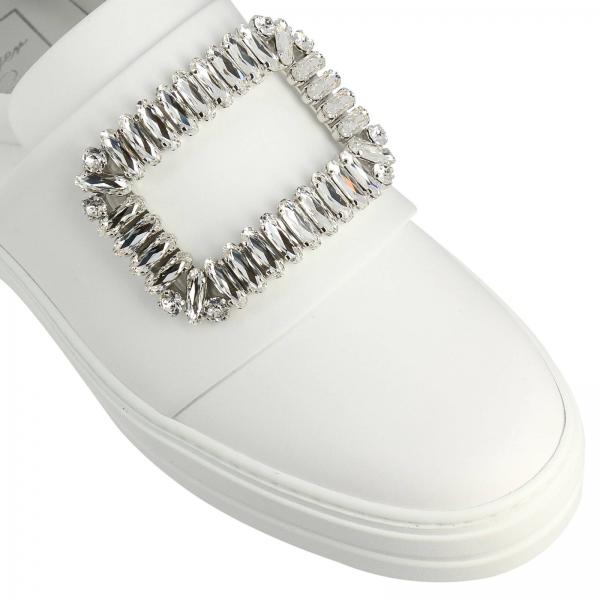 Strass Pelle In Buckle Viv' Slip On Sneakers Sneaky v0Nwm8n
