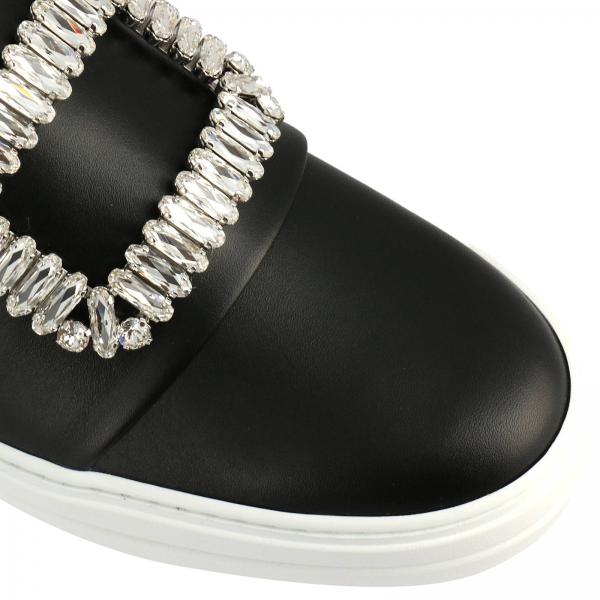 Strass Pelle In Buckle Viv' Slip On Sneakers Sneaky v0Nwm8n