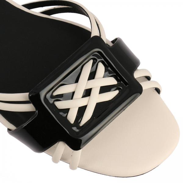 In Mule Bicolor Flat E Pelle Vernice hQdtsrC