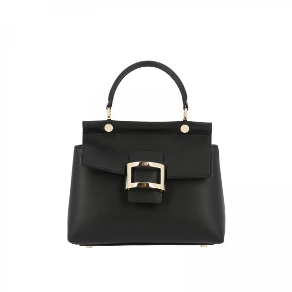 Borsa Viv' Cabas mini in vera pelle liscia con maxi tracolla removibile