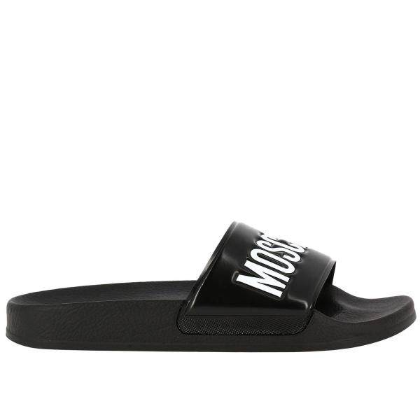 Moschino Couture Outlet: Moschino slides low sandal in PVC and wide ...