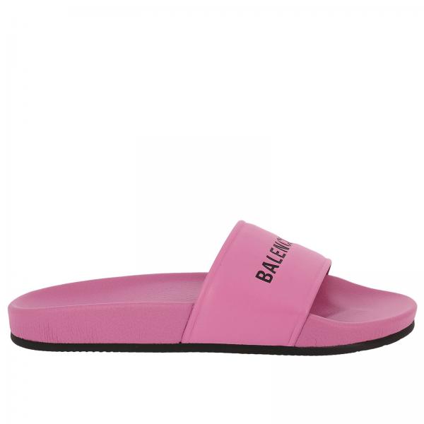 BALENCIAGA: Shoes women | Flat Sandals Balenciaga Women Pink | Flat ...