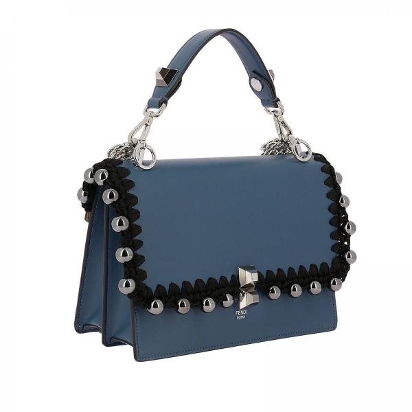 A Con Borchie Metalliche Borsa E A314 Donna I Vera Mano Corda FendiKan Pelle Dettagli Medium 8bt283 In WE2ID9YH