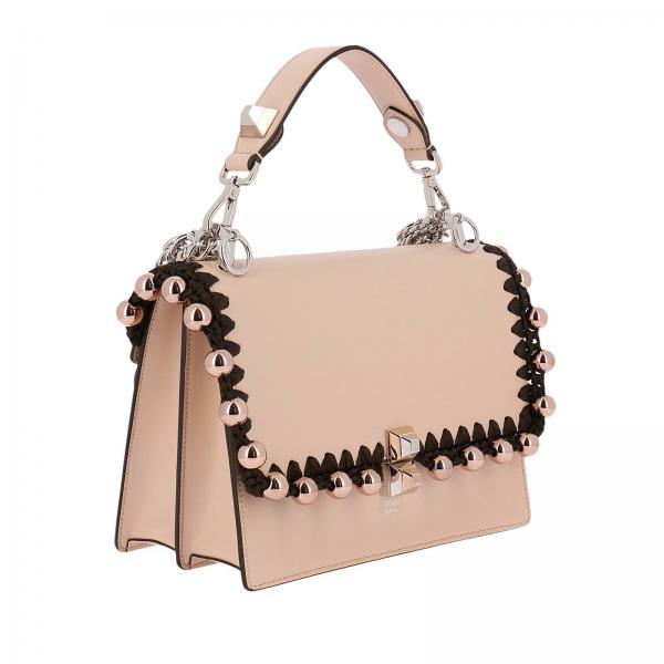A Con Borchie Metalliche Borsa E A314 Donna I Vera Mano Corda FendiKan Pelle Dettagli Medium 8bt283 In WE2ID9YH