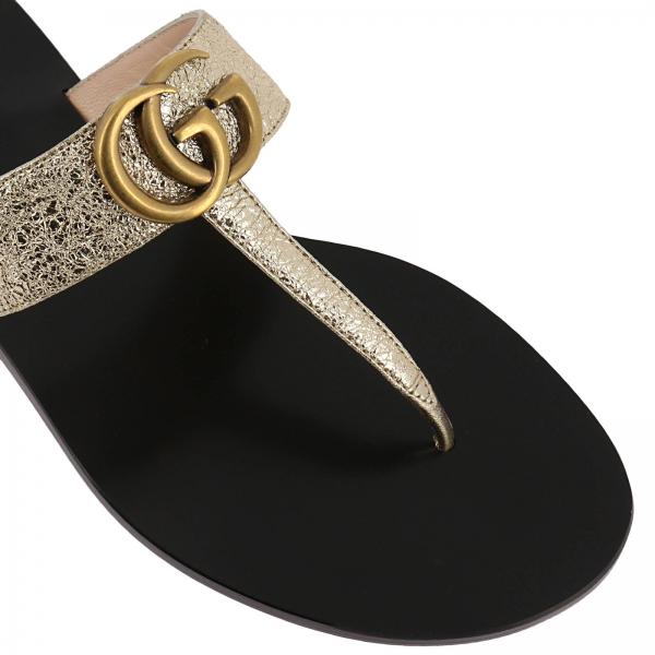 GUCCI: Shoes women | Flat Sandals Gucci Women Gold | Flat Sandals Gucci ...