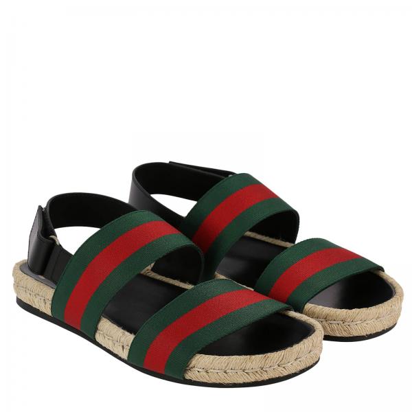 GUCCI Shoes men Sandals Gucci Men Green Sandals Gucci 496243 H91C0