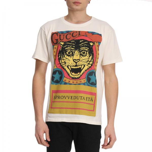 GUCCI: T-shirt men | T-Shirt Gucci Men White | T-Shirt Gucci 493117 ...