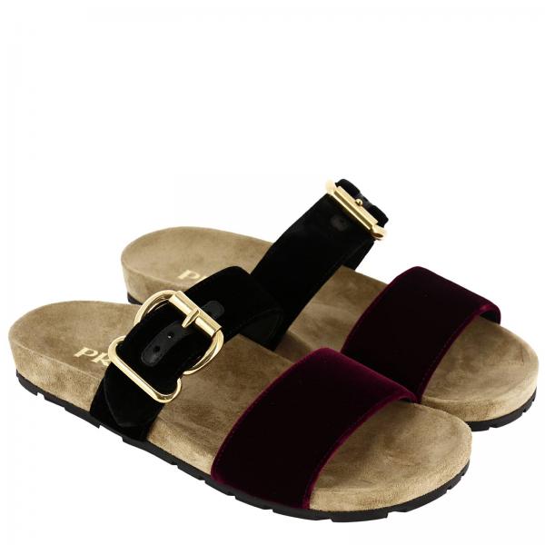 Metal E Maxi In Sandalo Con Bicolor Velluto Camoscio Basso Fibbia N8wmn0vO