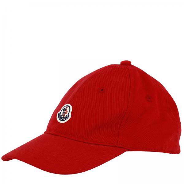 MONCLER: Hat kids | Hat Moncler Kids Red | Hat Moncler 00121 04863 GIGLIO.COM