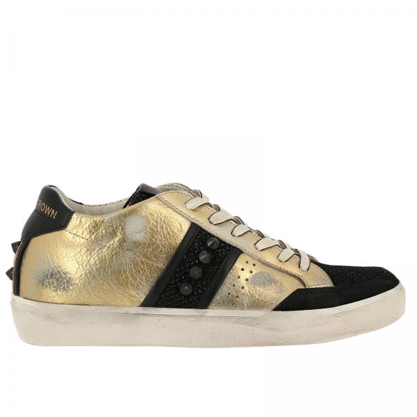Leather Crown Outlet Shoes women Sneakers Leather Crown Women Gold