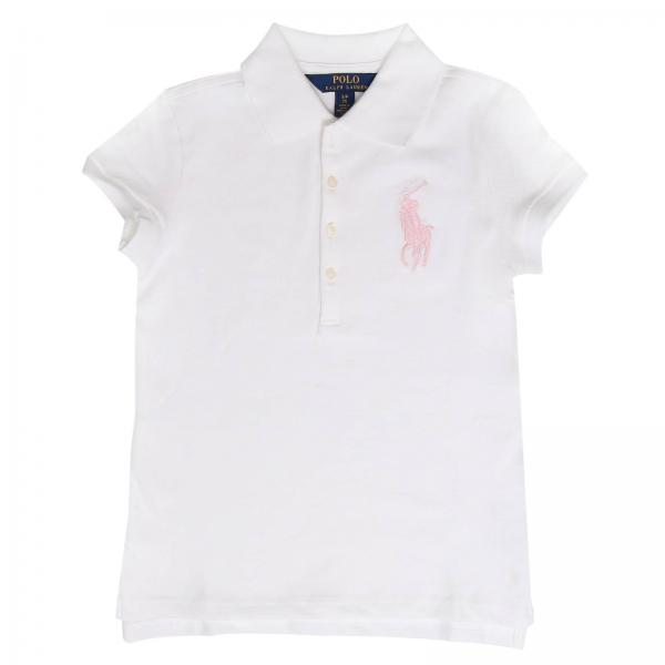 Polo Ralph Lauren Girl Outlet: T-shirt kids - White | T-Shirt Polo ...