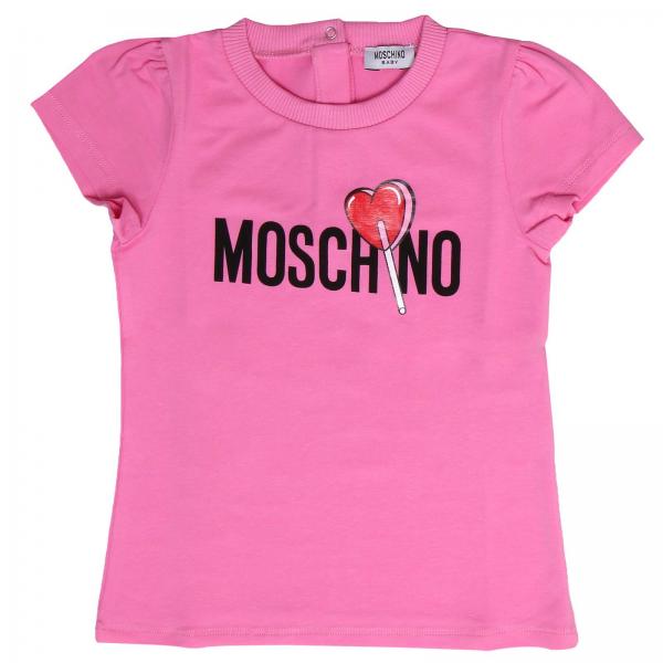 Moschino Baby Outlet: T-shirt kids | T-Shirt Moschino Baby Kids Pink ...