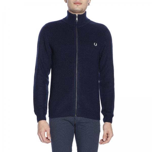 Fred Perry Outlet: Cardigan men - Blue | Cardigan Fred Perry K4521 ...