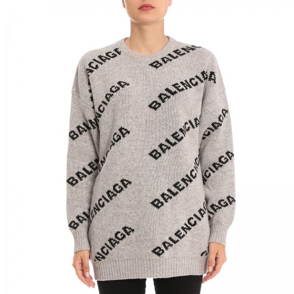 balenciaga grey women's sweater