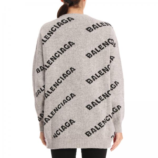 balenciaga grey women's sweater