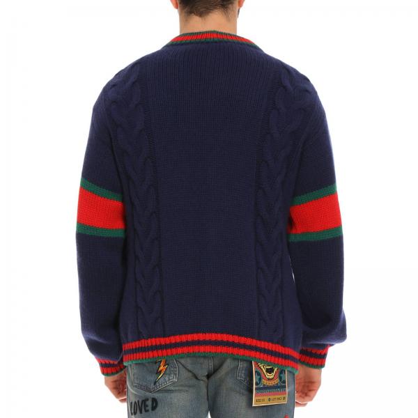 GUCCI: Sweater men - Blue | Sweater Gucci 497037 X1561 GIGLIO.COM