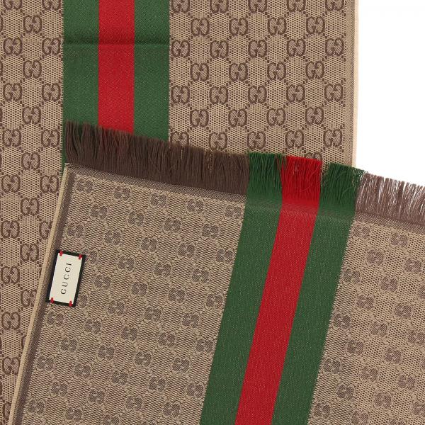 GUCCI Scarf men Scarf Gucci Men Beige Scarf Gucci 147351 4G704