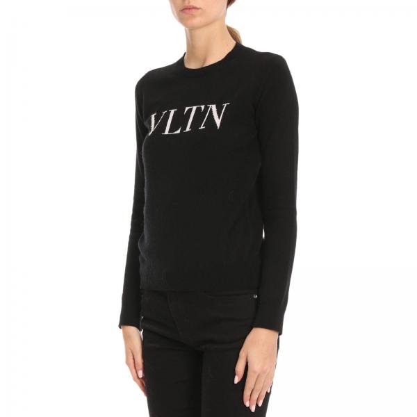 Cashmere Maxi Girocollo A Logo Vergine Maglia In Vltn Lana E Con Pura Rj5L4A3