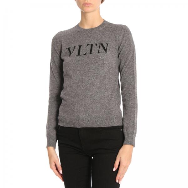 Cashmere Maxi Girocollo A Logo Vergine Maglia In Vltn Lana E Con Pura Rj5L4A3