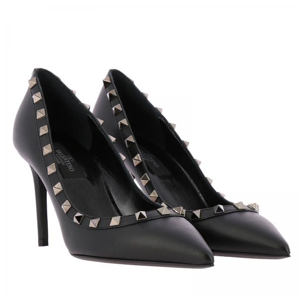 In Décolleté Pelle Rockstud Con Borchie Metalliche Liscia wkuXZTOPi
