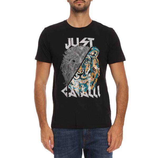 Just Cavalli Outlet: T-shirt men - Black | T-Shirt Just Cavalli ...