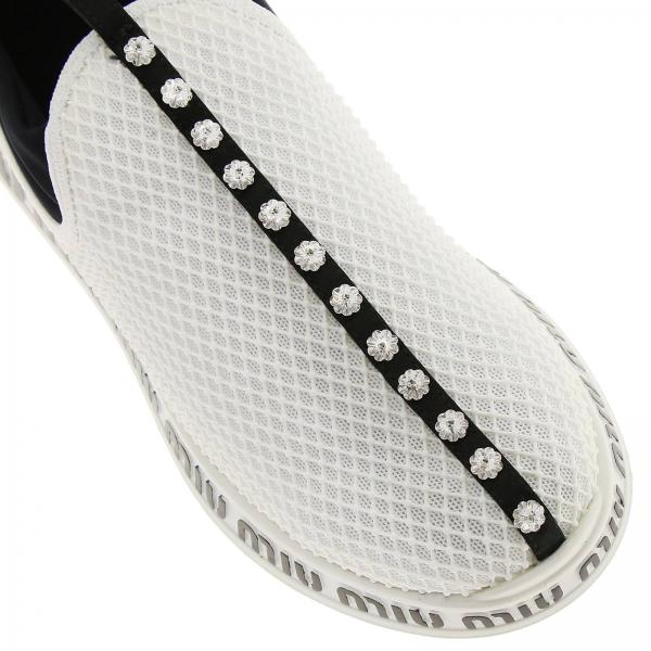 Tessuto Rete E Slip Logata Con Cristalli Sneakers In Suola On Tecnico 0wmv8NOn