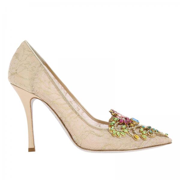 Rene Caovilla Outlet: Shoes women - Gold | Pumps Rene Caovilla c09701 ...