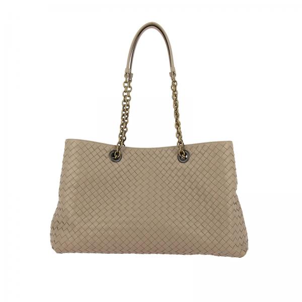 Borsa shopping Tote Large in nappa con lavorazione intrecciata