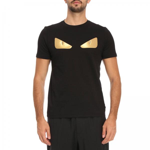 Fendi Outlet: Monster Eyes chocker t-shirt in cotton jersey with maxi ...