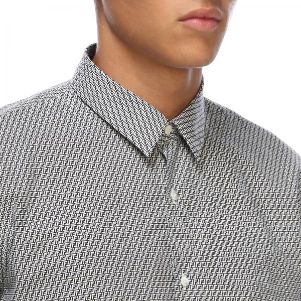 Cotone Camicia Con Ff Over All Fantasia Fendi Micro In kOXZPiTwu