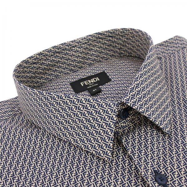 Cotone Camicia Con Ff Over All Fantasia Fendi Micro In kOXZPiTwu