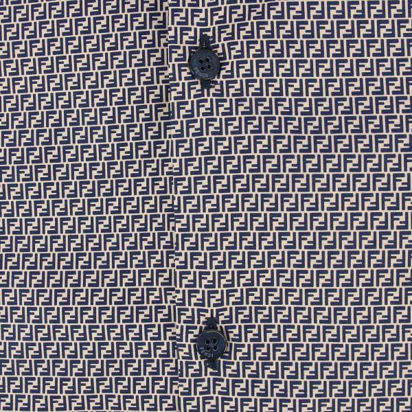 Cotone Camicia Con Ff Over All Fantasia Fendi Micro In kOXZPiTwu