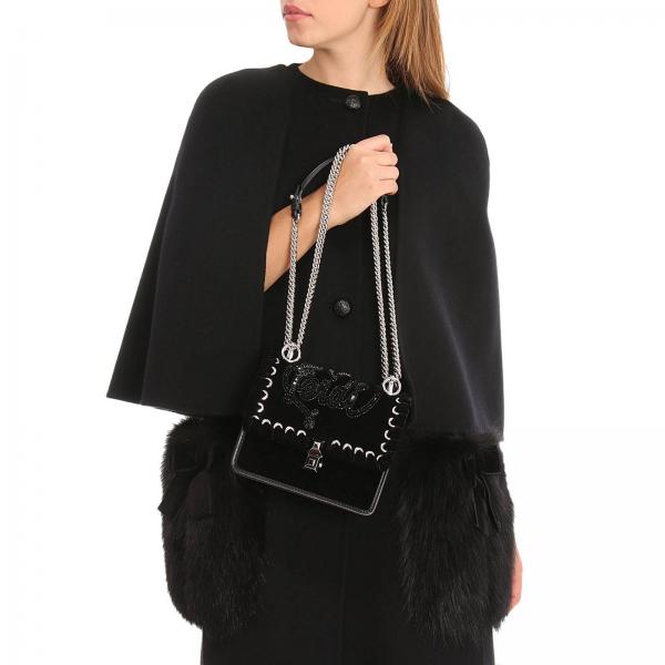 Di In Strass Borsa Fendi NeroKan Logo A44k I Small Bordi Intrecciati Mini 8m0381 Donna Velluto E Con 6gYbfv7y